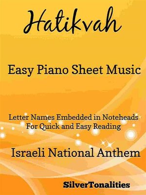 cover image of Hatikvah Easy Piano Sheet Music